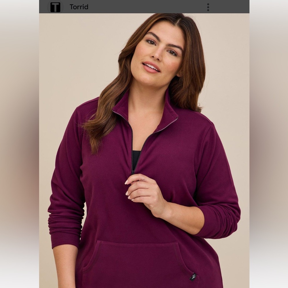 Torrid 1/2 Zip Up Pullover Sweatshirt size 2
